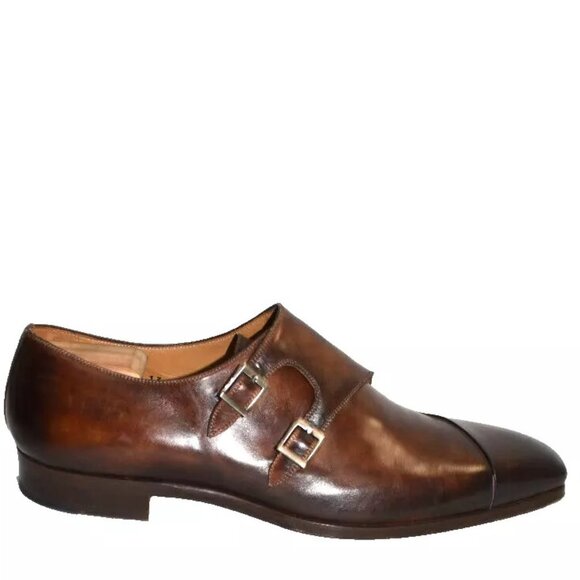 Magnanni Hafiz Double Strap Monk Shoe Brown 13 M US 20567 DD435